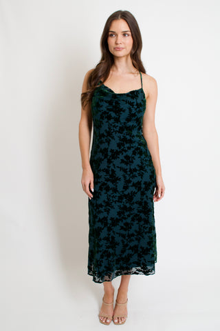Wisteria Velvet Midi Dress