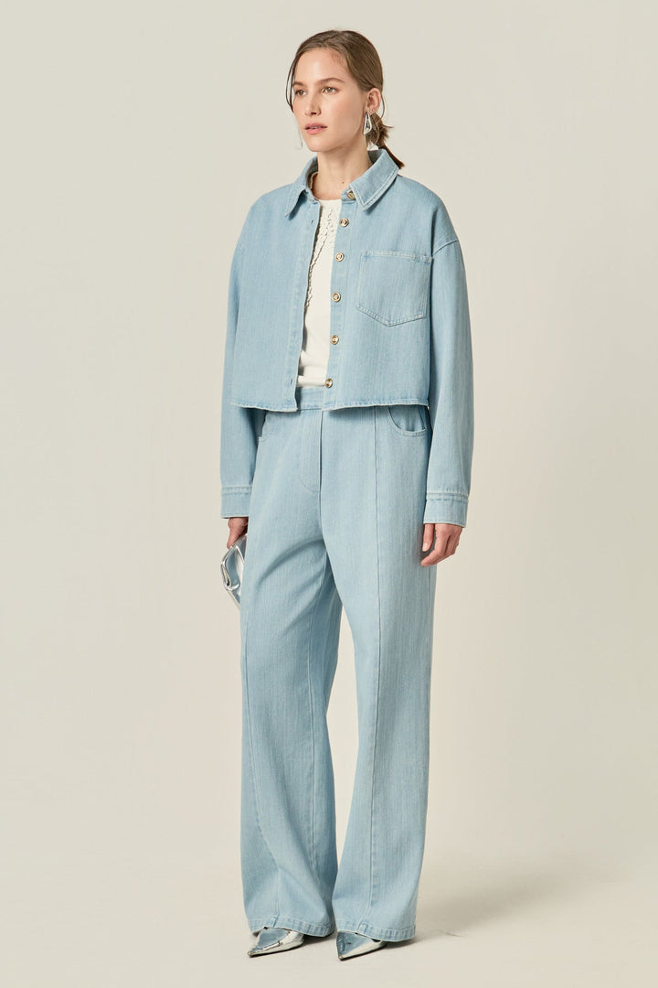 The Cropped Denim Shirt