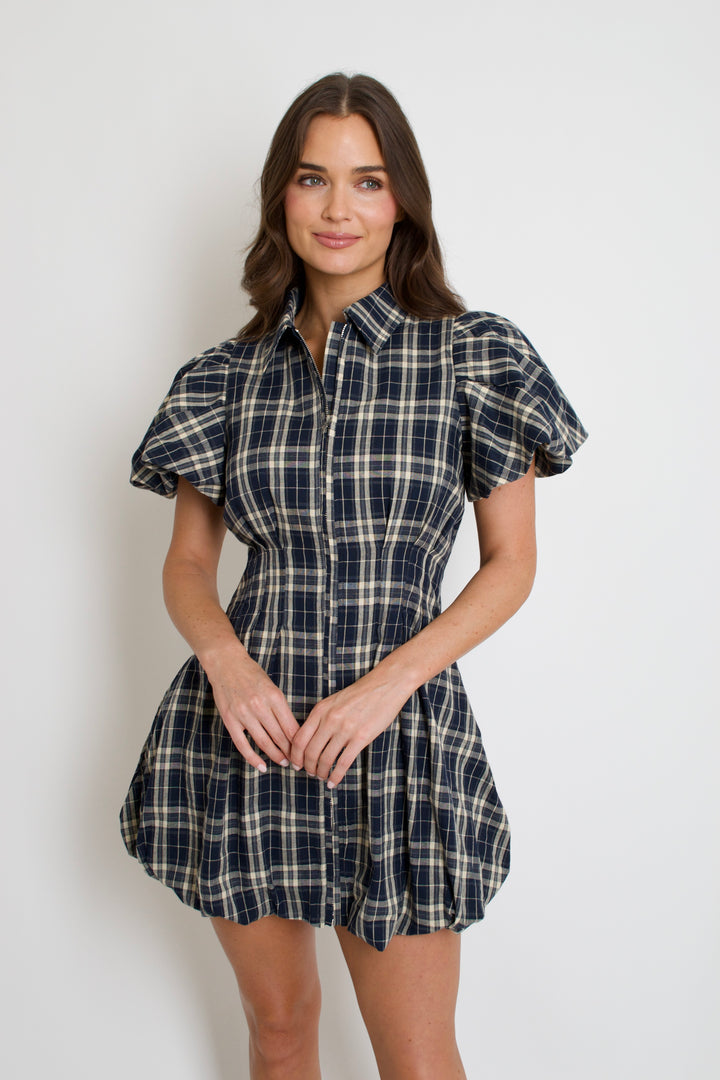 Jeanne Plaid Bubble Dress