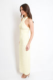 Textured Halter Midi Dress