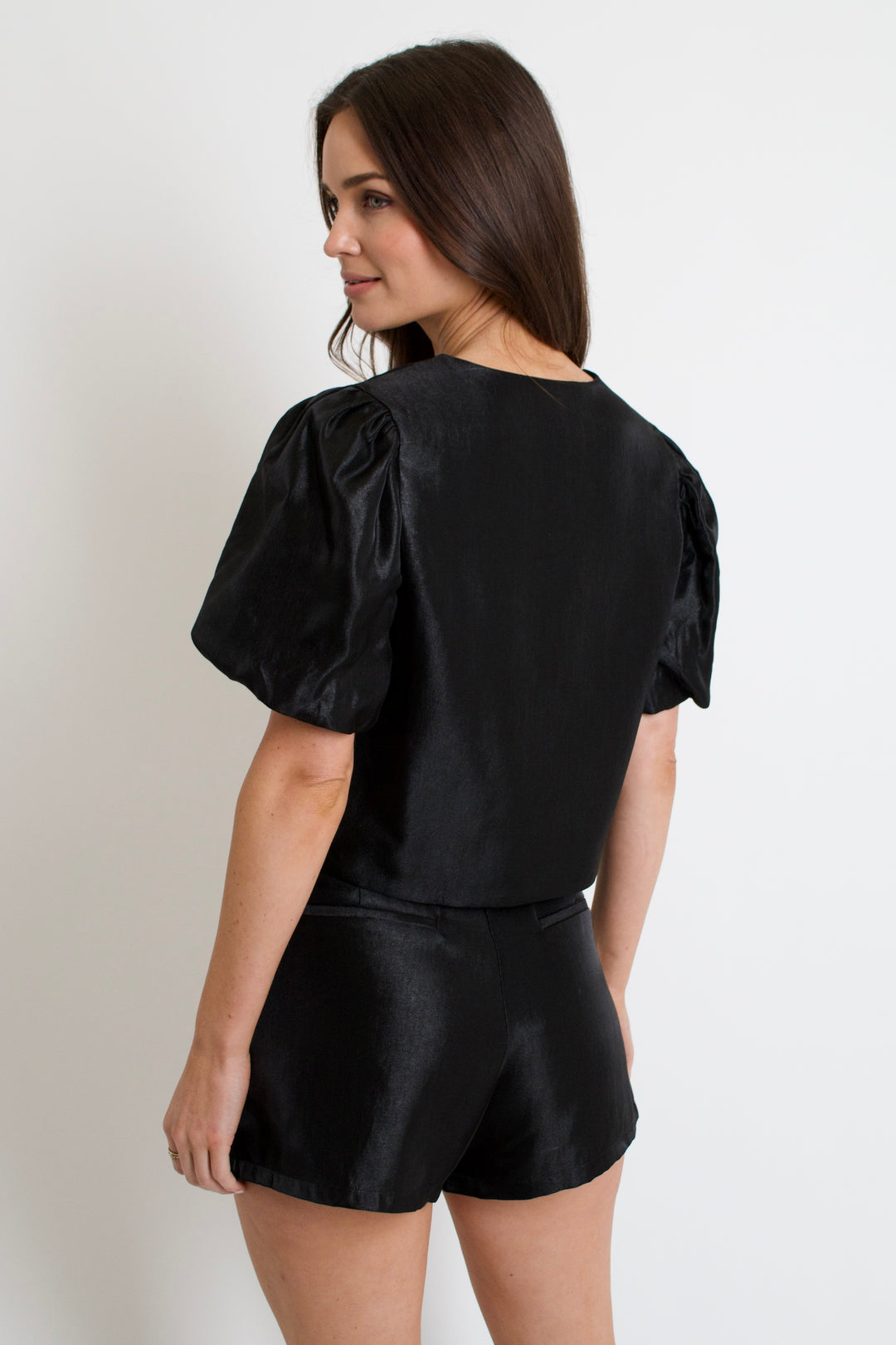 Chloe Satin Shorts // black