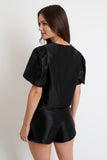 Chloe Satin Shorts // black