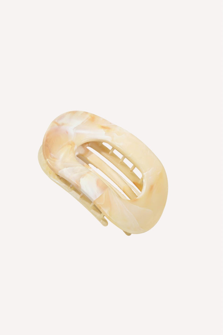 Flat Rounded Claw Clip // sand