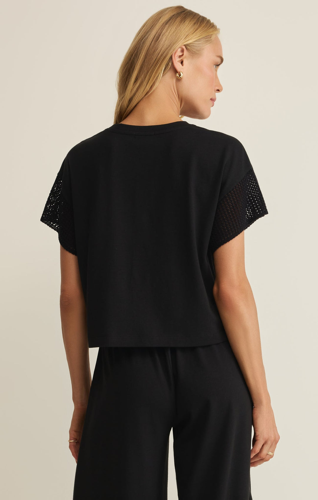 Banyan Crochet Top in Black