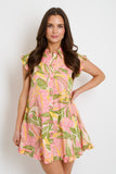 Nicole Tropical Shirt Dress