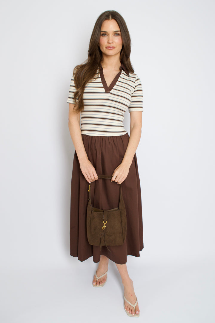 Polo Striped Midi Dress