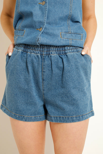 Harbor Ease Pull-on Denim Shorts