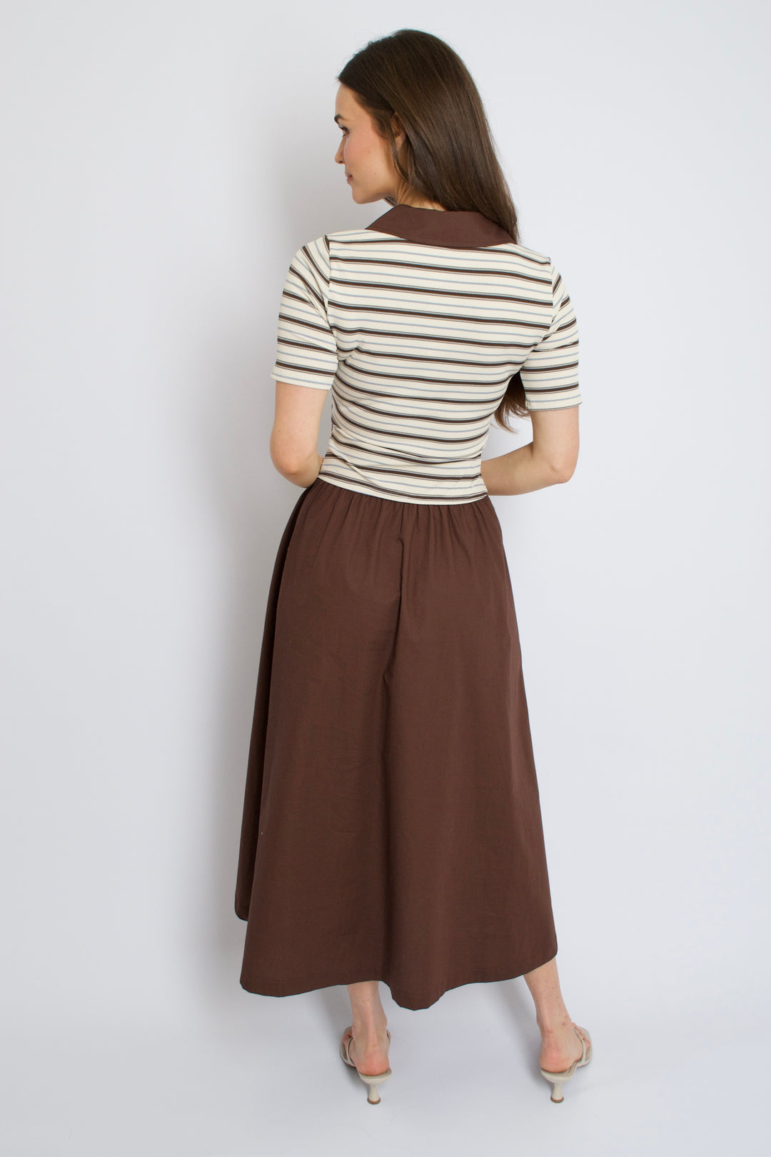 Polo Striped Midi Dress