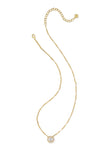 Bella Short Pendent Necklace in Gold White