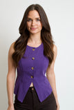 Violet Twill Vest