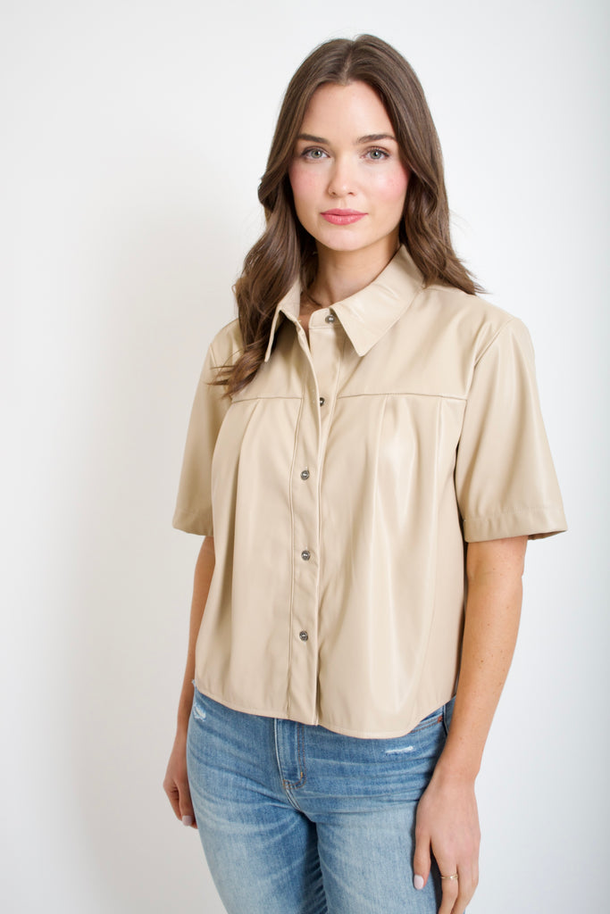 Ruby Leather Top
