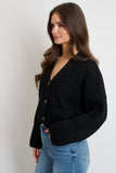 Loop Knit Cardigan // black