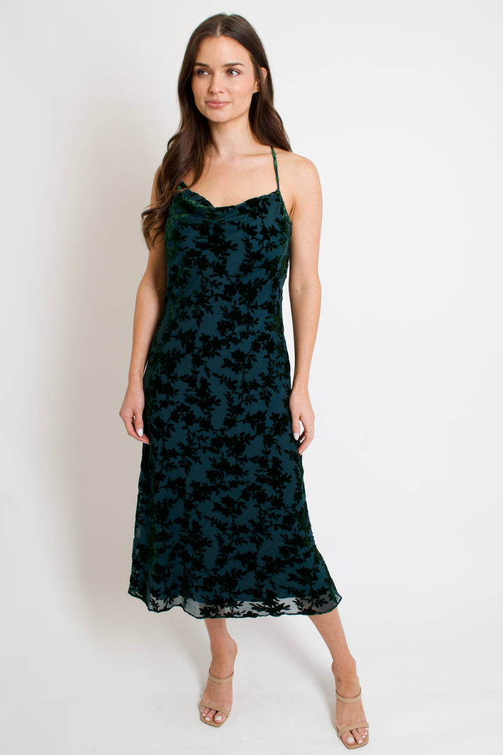 Wisteria Velvet Midi Dress