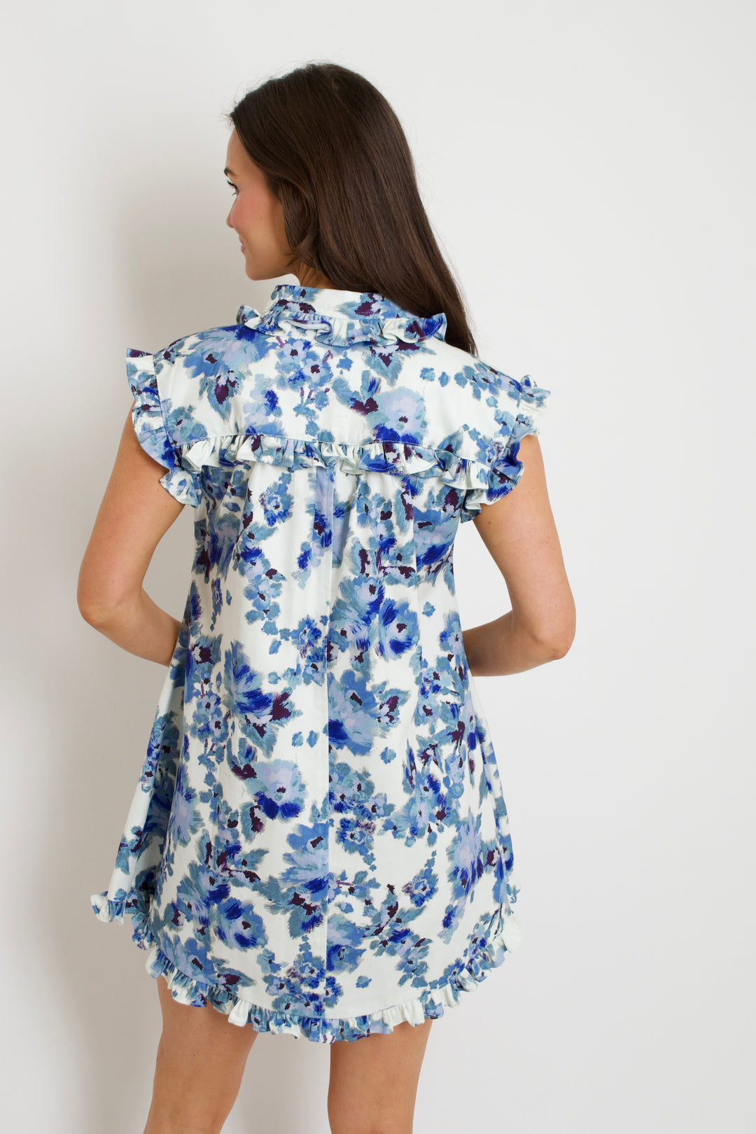 Ryann Floral Denim Dress