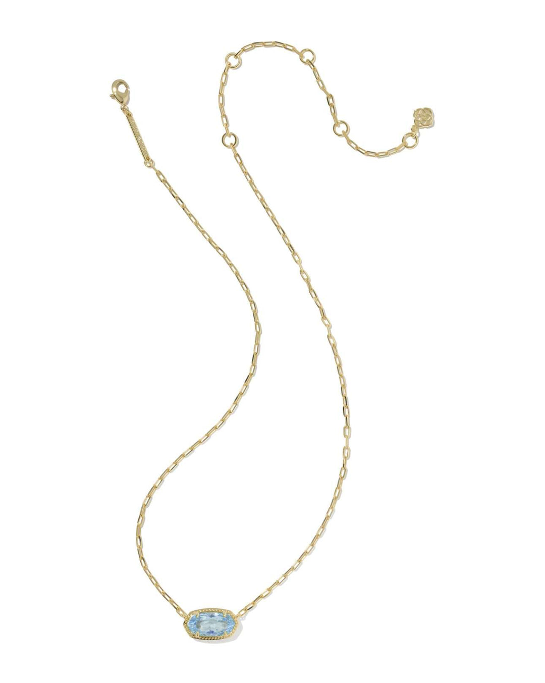 Elisa Luxe Pendent Necklace in Light Blue