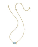 Elisa Luxe Pendent Necklace in Light Blue