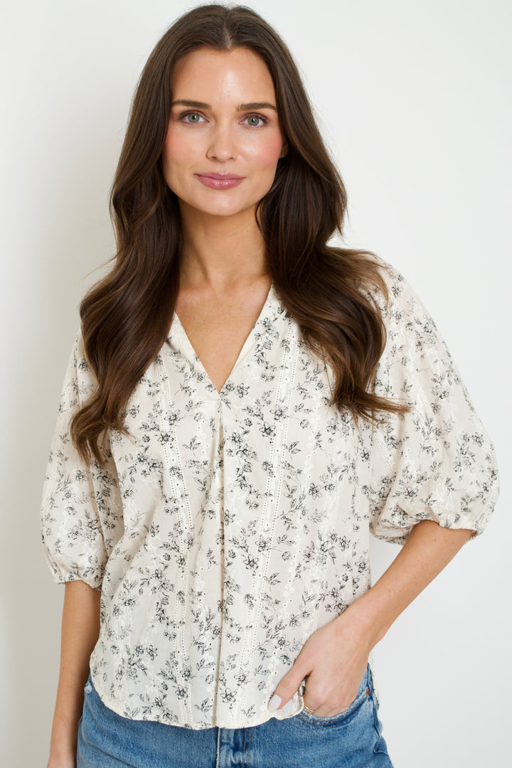 Jane Floral Puff Sleeve Blouse