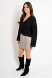 Loop Knit Cardigan // black
