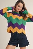 Mardi Chevron Knit Top
