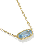 Elisa Luxe Pendent Necklace in Light Blue