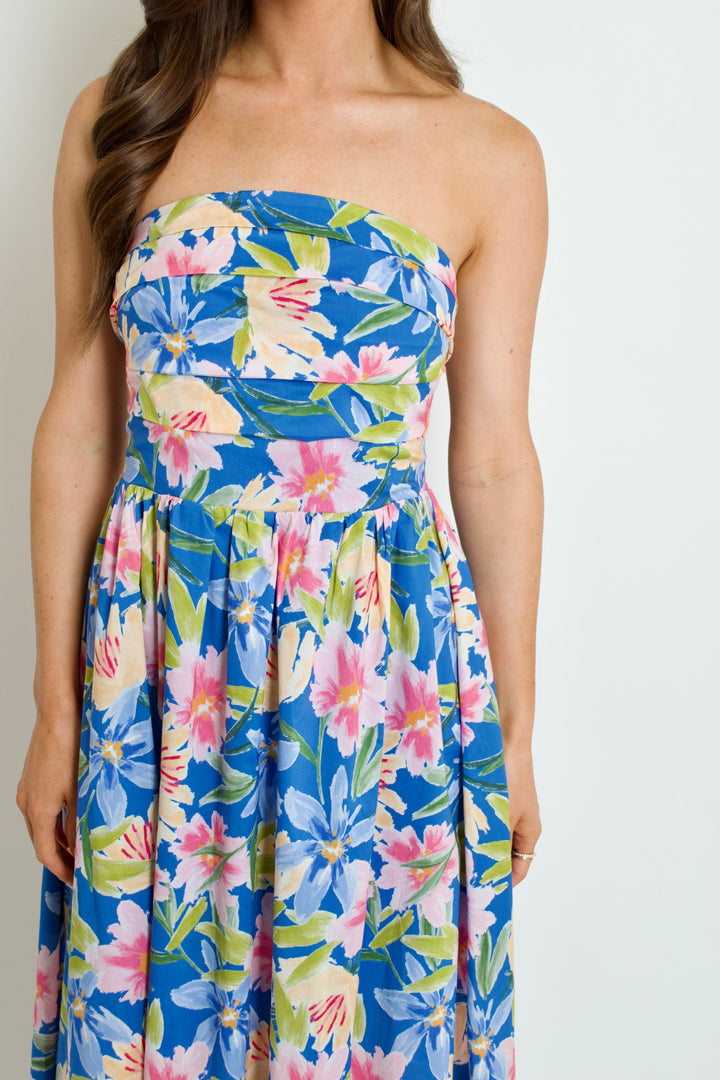 Sunset Petal Sky Maxi Dress