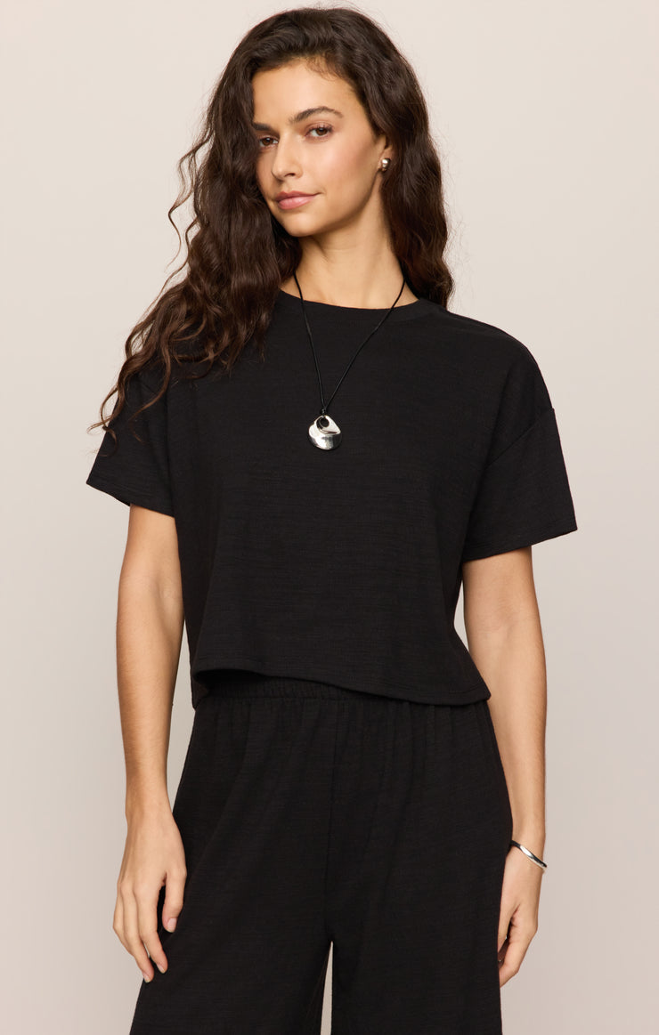 Sway Textured Tee // black