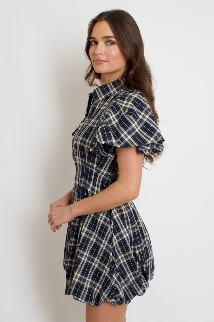 Jeanne Plaid Bubble Dress