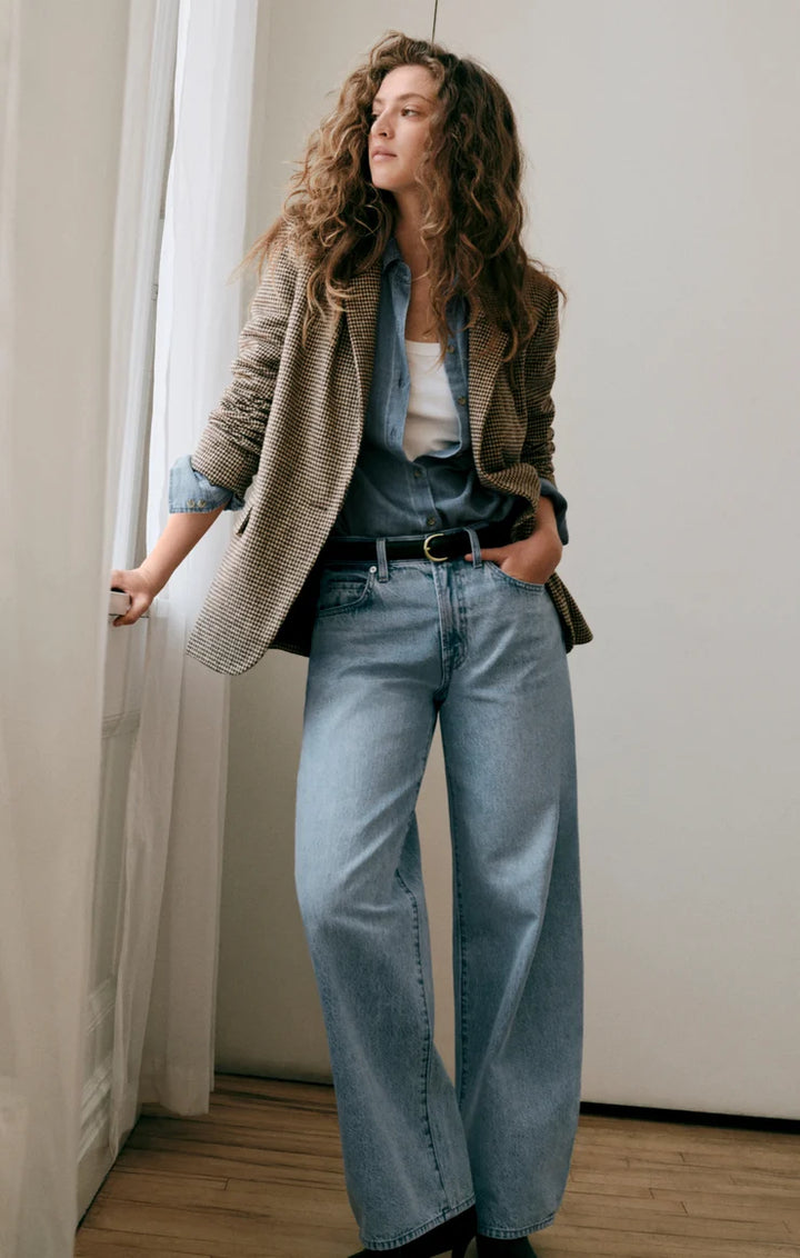 The Show Off Denim High-Rise Bowed