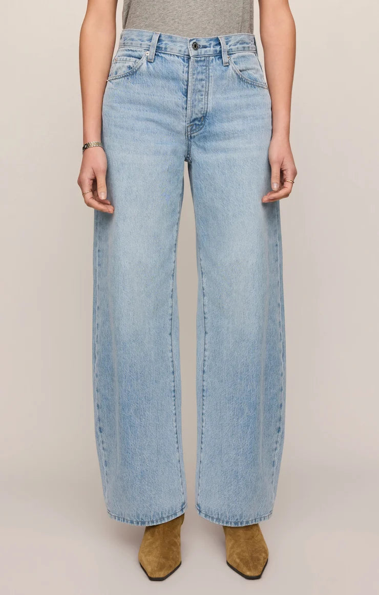 The Show Off Denim High-Rise Bowed