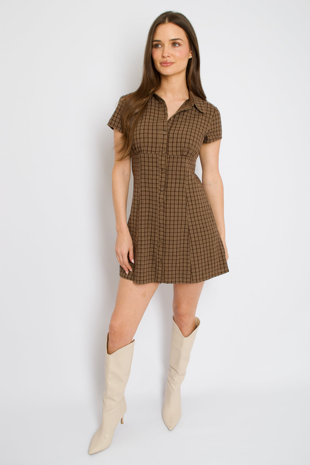 Mackenzie Check Dress