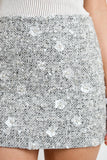 Rosalyn Sequin Tweed Skort