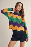 Mardi Chevron Knit Top