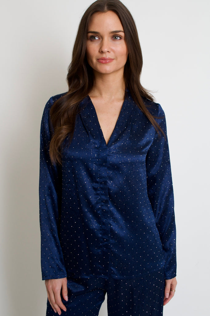 Thea Embellished Satin Top