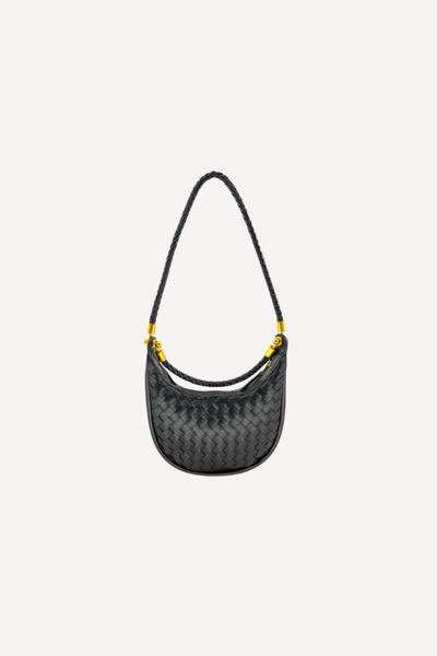Mini Monaco Woven Bag // black