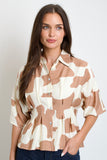 Terracotta Drift Button-Down Shirt