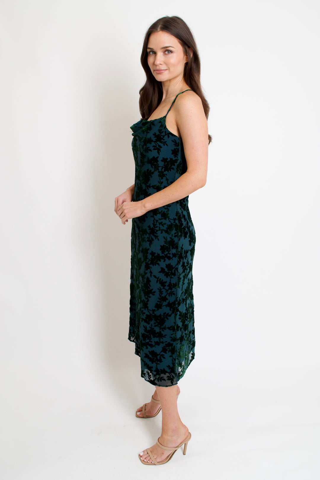 Wisteria Velvet Midi Dress