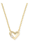 Emery Heart Gold Pendant Necklace