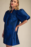 Kyla Puff Sleeve Dress // navy