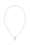 Mini Elisa Toggle Necklace Gold- Ivory