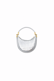 Mini Monaco Woven Bag // silver