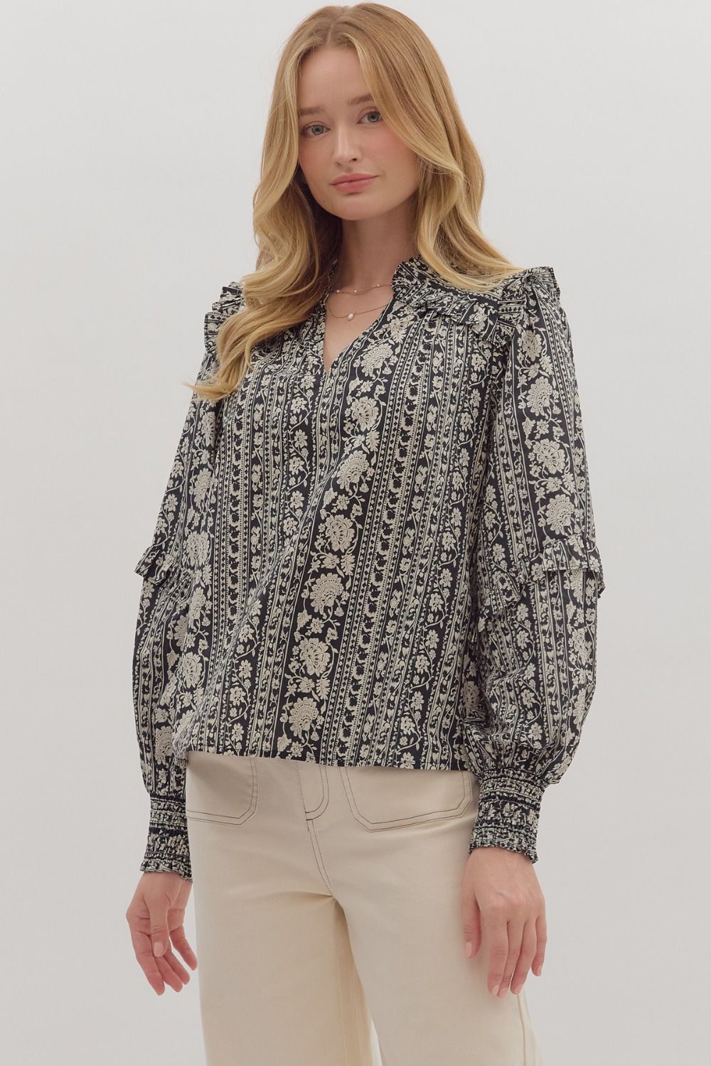 Winter Floral Top