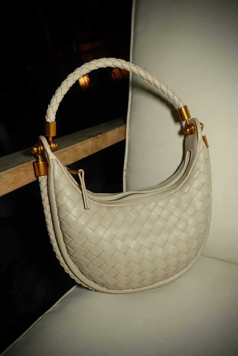 Mini Monaco Woven Bag // black