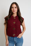 Zoey Knit Vest // wine