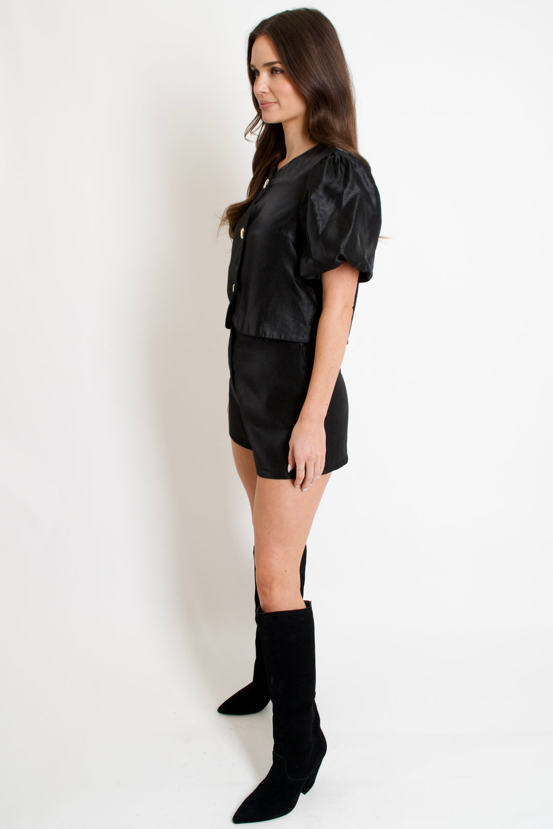 Chloe Satin Shorts // black