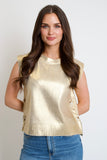 Mia Metallic Knit Top