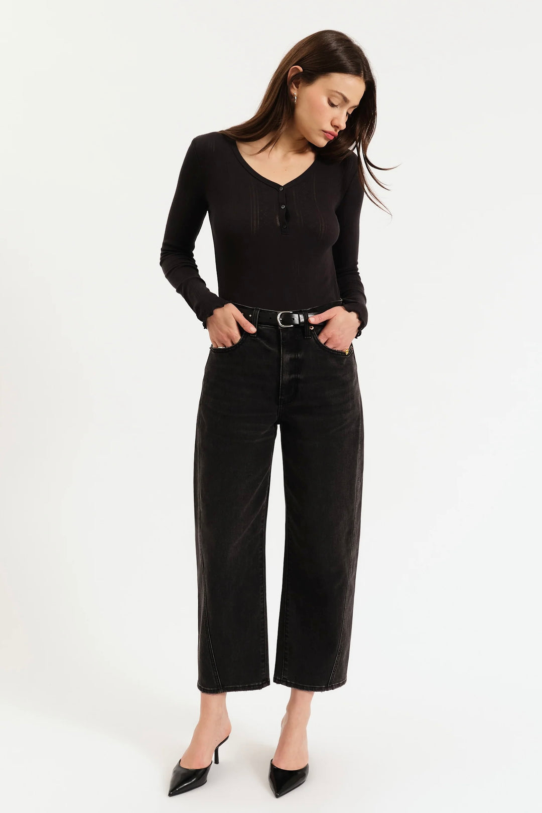DAZE // Westward Barrel Leg in Night Life Vintage