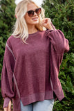 Lennon Fleece Pullover // plum