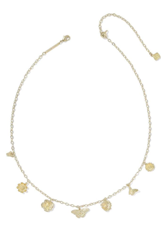 Cailey Charm Necklace - Gold Metal