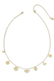 Cailey Charm Necklace - Gold Metal