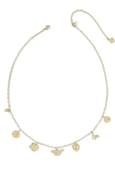 Cailey Charm Necklace - Gold Metal